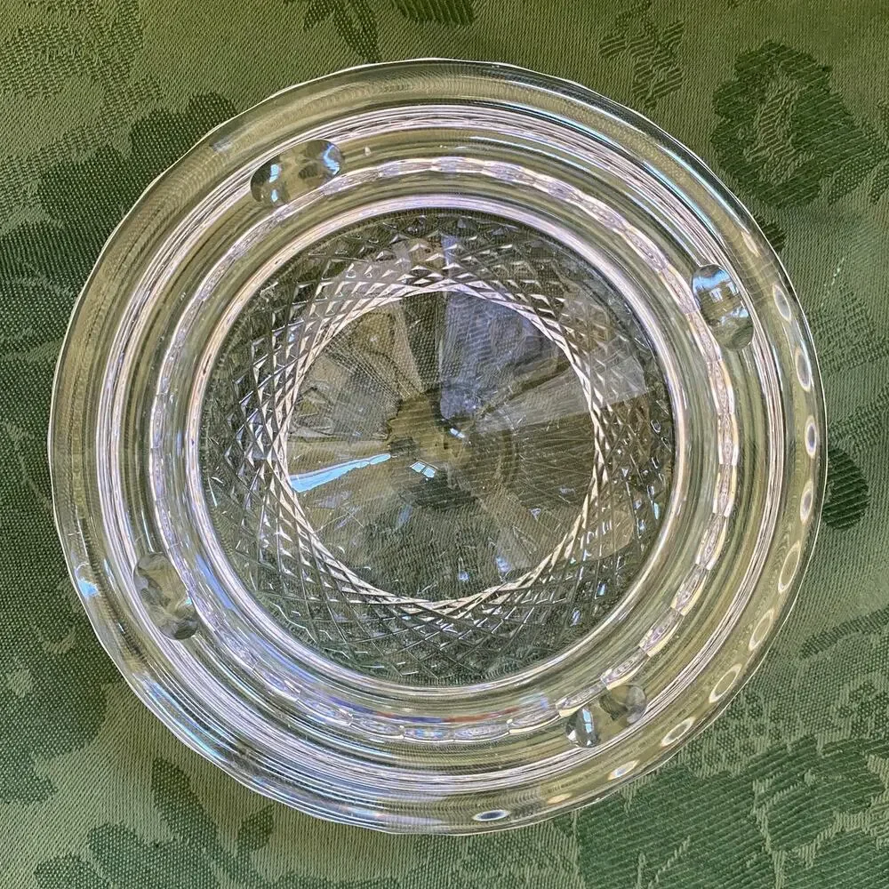 RARE LARGE 4 Notch Waterford Crystal Ashtray 6.5